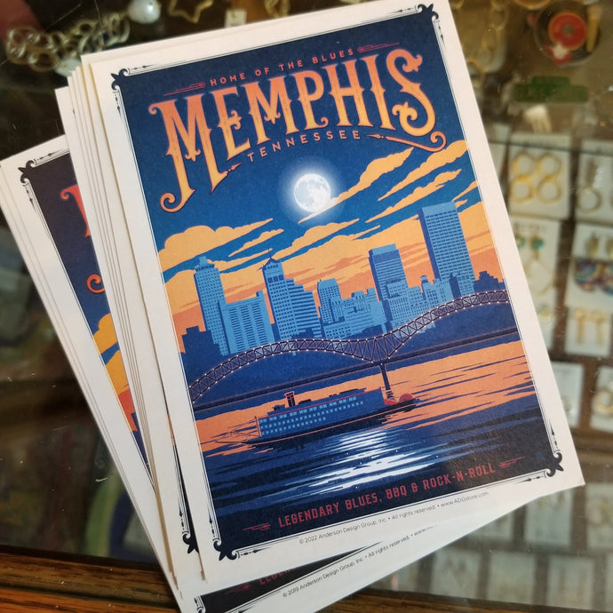 Memphis Postcard Vertical Sunset