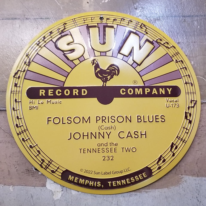 Sun Studio Johnny Cash Metal Sign