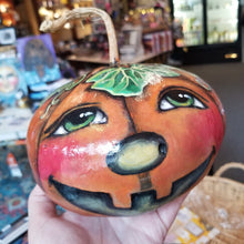 Load image into Gallery viewer, DJ Kelly Handpainted Pumpkin Gourd
