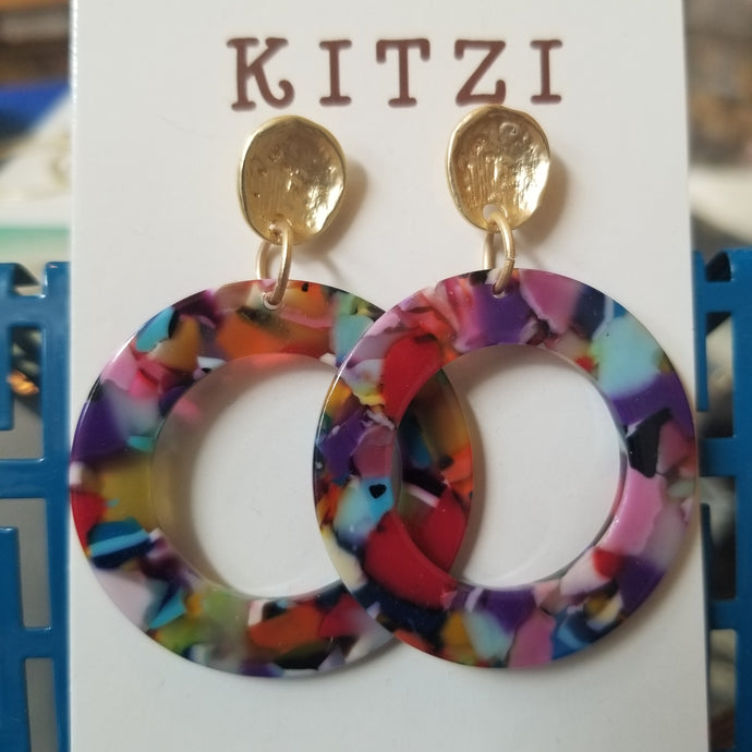 Kitzi Jewelry Earrings Multicolor Hoops 369