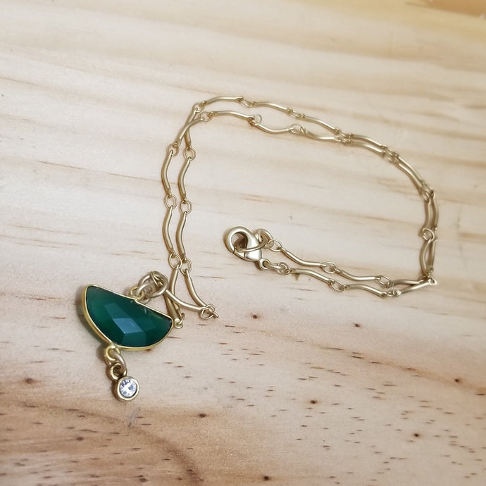 Kitzi Jewelry Necklace Green Gem