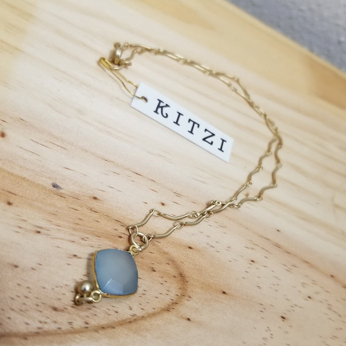 Kitzi Jewelry Necklace Green Gem Diamond