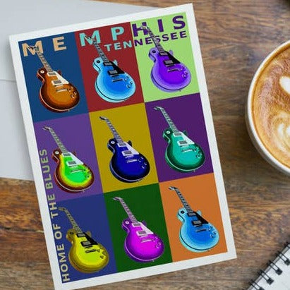 Memphis Guitar Pop Print