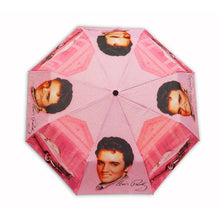 Load image into Gallery viewer, Elvis Pink Collapsible Umbrella
