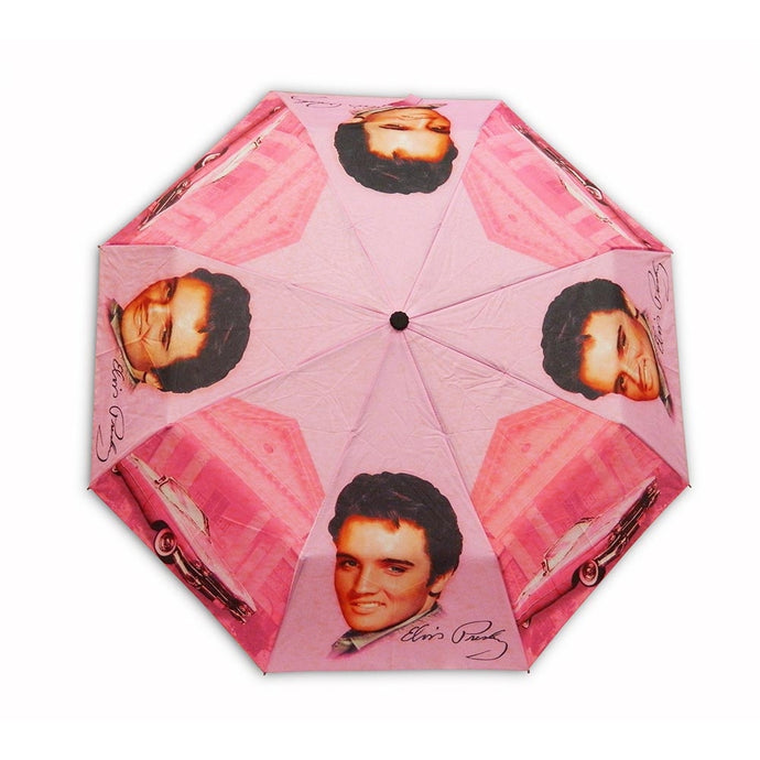 Elvis Pink Collapsible Umbrella
