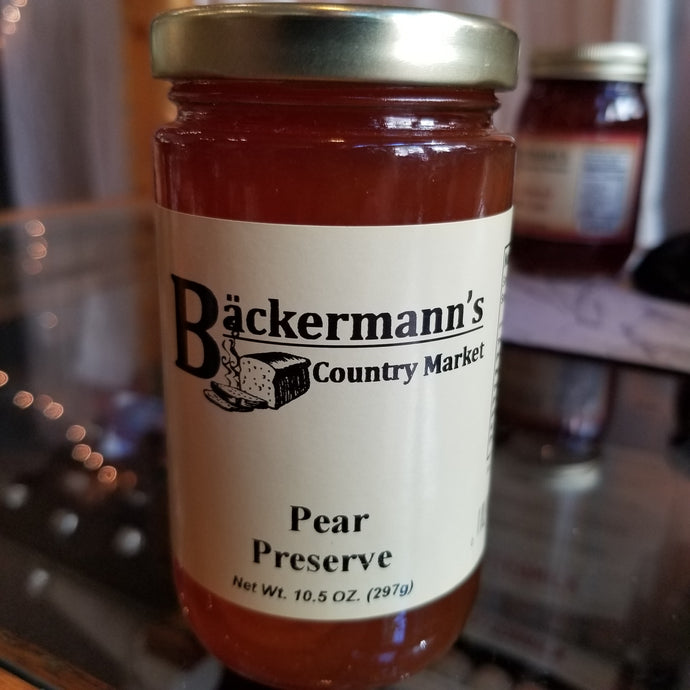 Backermann's Pear Preserves 10.5oz