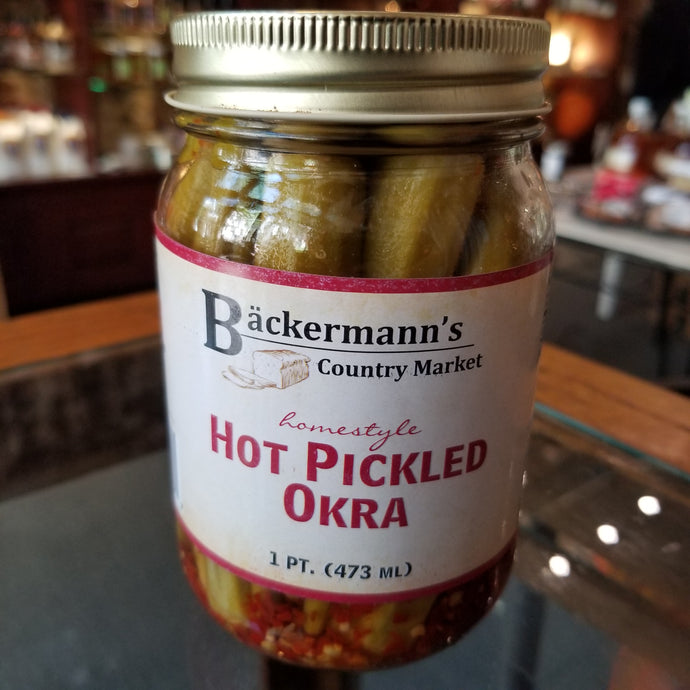 Backermann's HOT Pickled Okra Pint