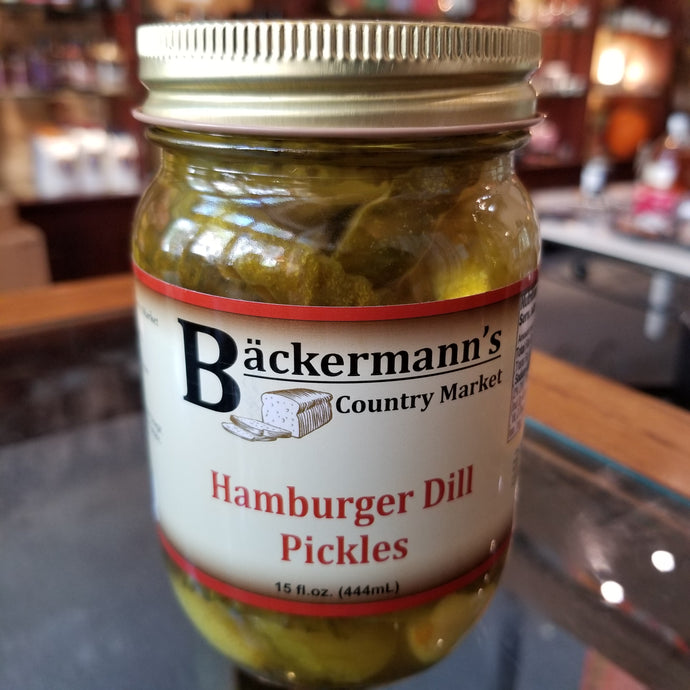 Backermann's Hamburger Dill Pickles 15oz