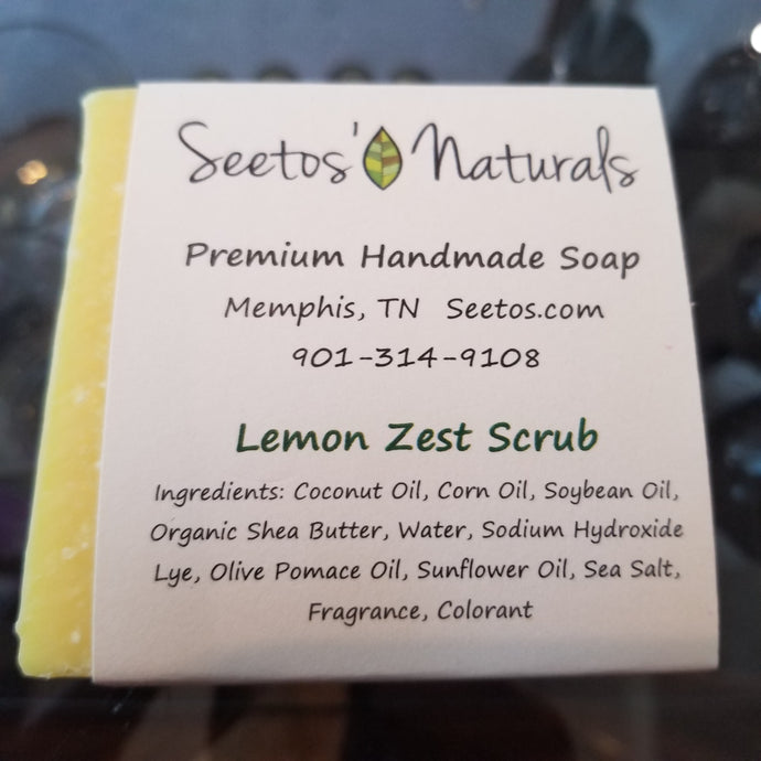 Seetos' Naturals Handmade Soap Lemon Zest Scrub