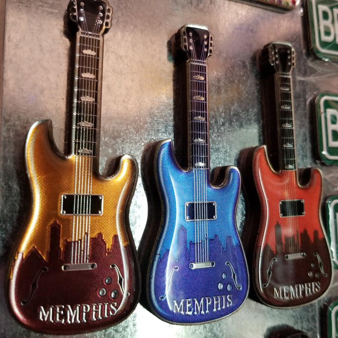 Memphis Guitar Skyline Magnet
