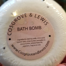 Load image into Gallery viewer, Cosgrove &amp; Lewis Luxury Bath Bomb Raspberry Vanilla
