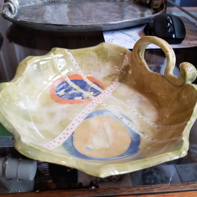 Vicki Babb Decorative Bowl with Handle