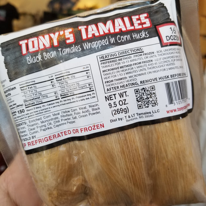 Tony's Tamales Black Bean 6pk