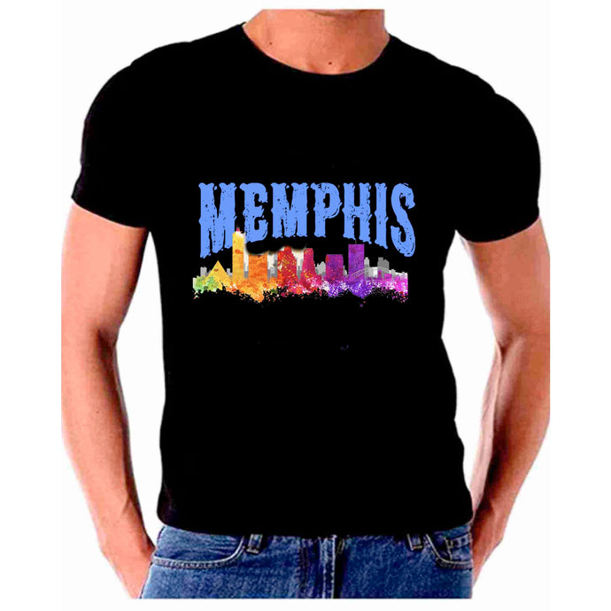 Memphis Watercolor Skyline T-shirt