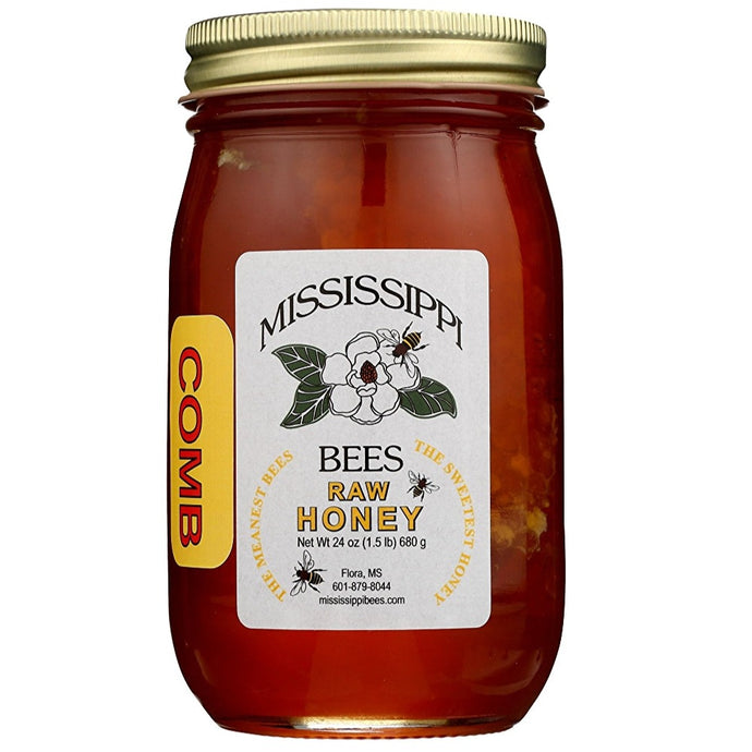 Mississippi Bees Honey Comb Pint