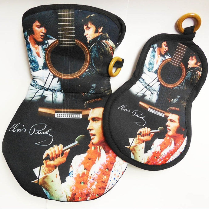 Elvis Potholder & Oven Mitt Set