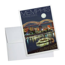 Load image into Gallery viewer, Memphis Night Skyline Notecard w/Envelope
