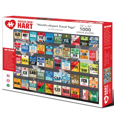 Hart Puzzles World Airport Luggage Tags 24