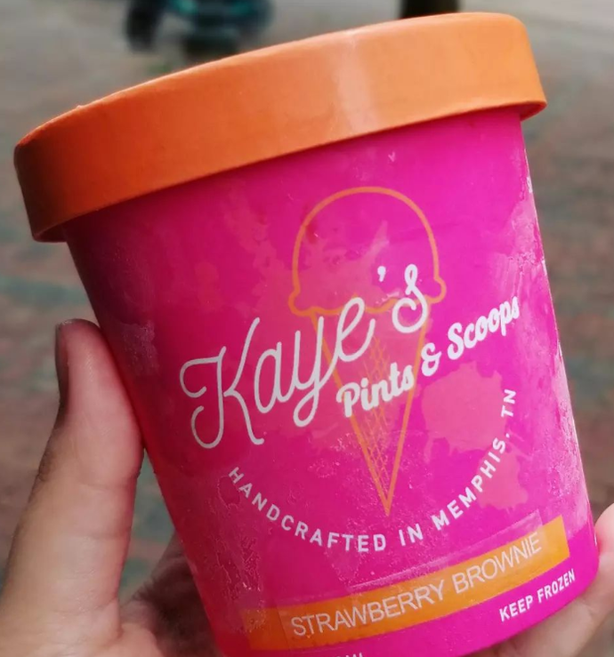 Kaye's Pints & Scoops Ice Cream Strawberry Brownie